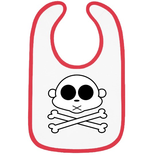 Monkey Cross Bone Bibs