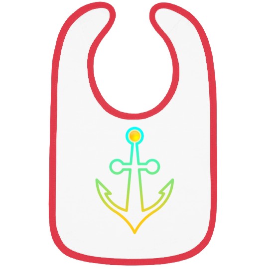 Preppy Nautical Anchor For Sailors Boaters Bibs