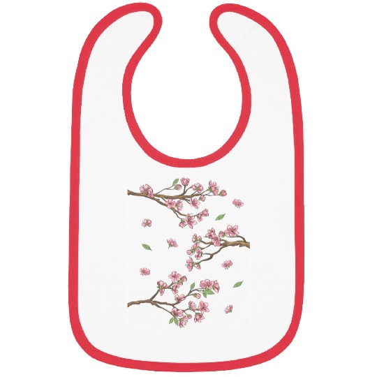 Aesthetic Japanese Style Cherry Blossom Tree Bibs