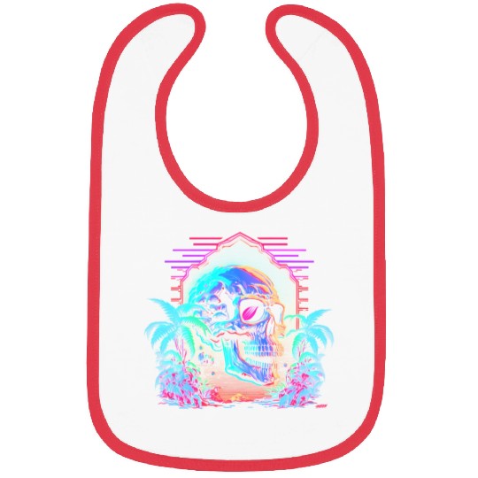ull Vaporwave Retrowave Aesthetic Synthwave Bibs