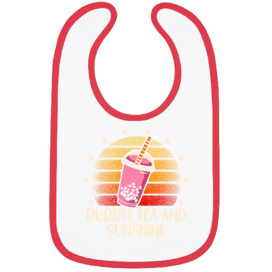 Bubble Tea And Sunshine Boba Tea Drinker Bibs