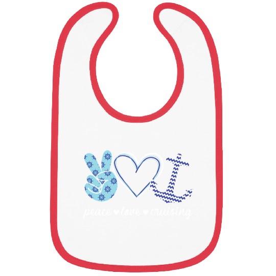 Peace Love And Cruising Ocean Vacation Cruise Ship Bibs