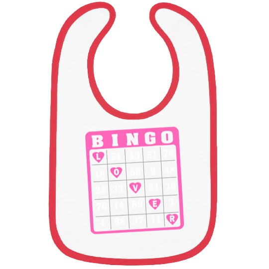 Bingo I Love Bingo Queen Heart Bingo Player Bibs