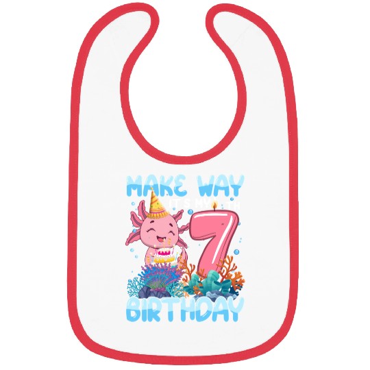 Make Way It'S My 7Th Axolotl 7 Bibs