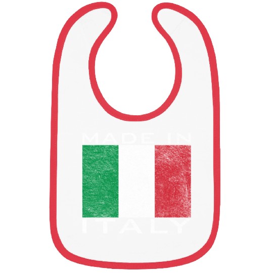 Born And Raised In Italy Flag Born In Italy Bibs