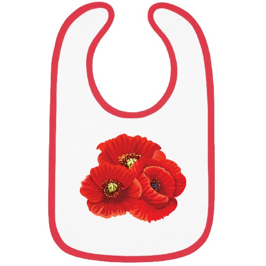 Poppy Flower Flowers Flora Nature Bibs