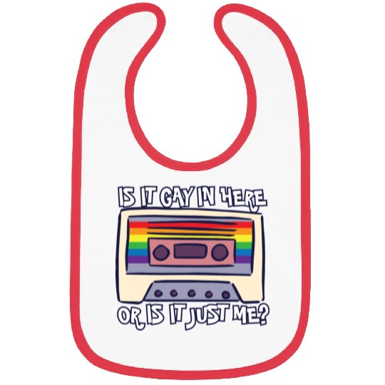 Is It Gay Here LGBTQ Ally Trans Gay Pride Rainbow Bibs