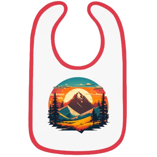 retro camping design Bibs