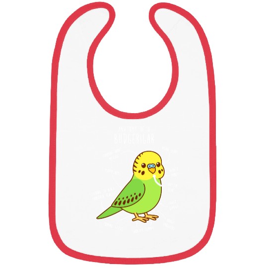 Green Budgie Anatomy Bibs