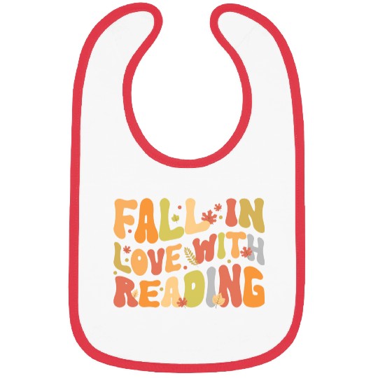 Fall In Love With Reading Groovy Cute Book Lover Bibs