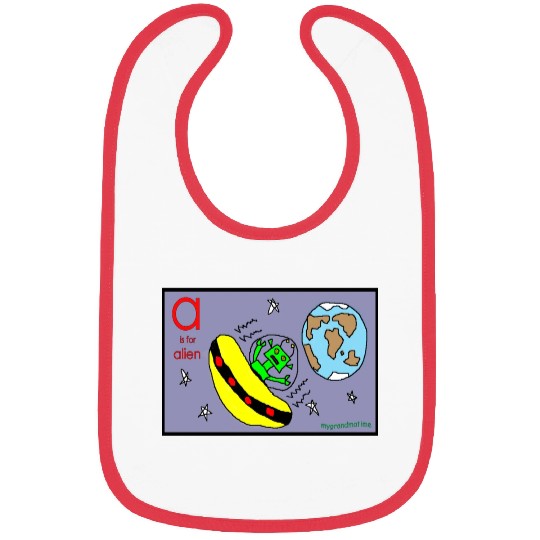 a is for alien Bibs