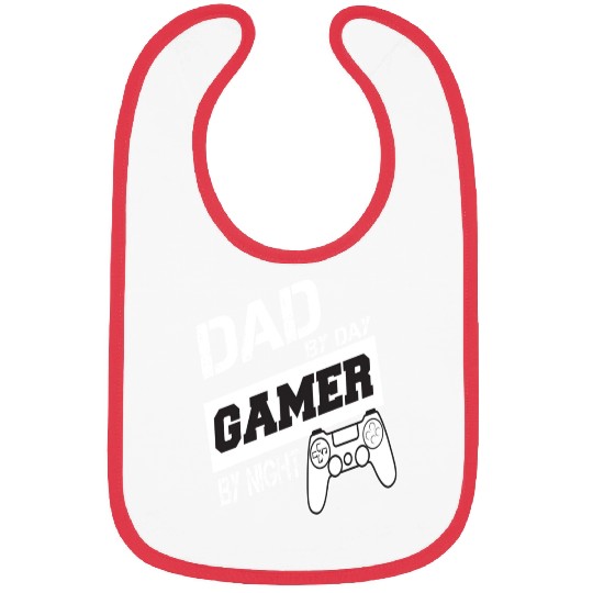 DAD BY DAY GAMER BY NIGHt Bibs