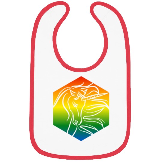 Rainbow Unicorn Silhouette | TTRPG Pride Bibs