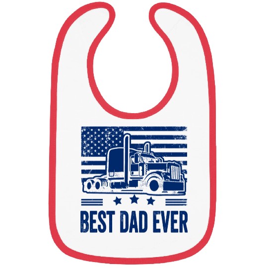 Best Dad Ever Us American Flag Father's Day Truck Bibs
