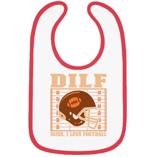 Dude I Love Football Bibs