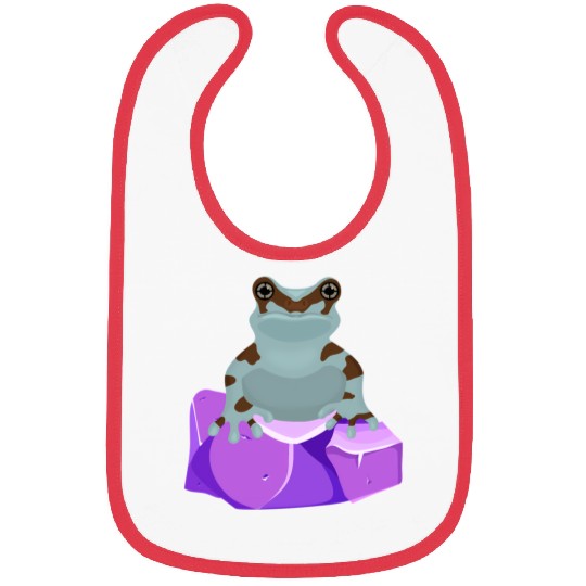 Frog Crystal Amethyst Gemstone For Toad Owners Bibs