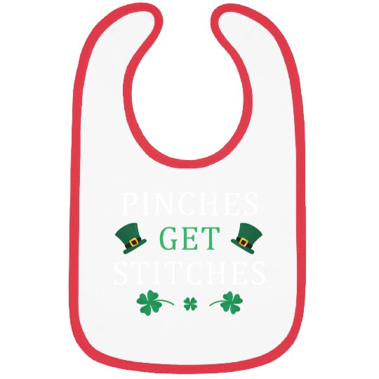 St Patrick'S Dayches Get Stitches Shamrock Bibs