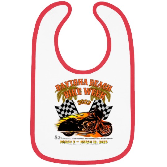 Daytona Beach Bike Week 2023 Checkered Flag Front Bibs