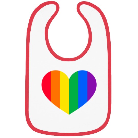 Gay Pride Rainbow Heart Bibs