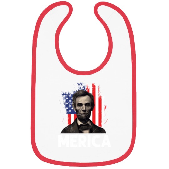 Merica Lincoln President Independence Day Party Bibs