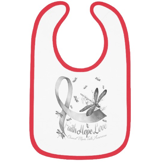 Faith Hope Love Charcot Marie Tooth Awareness Bibs