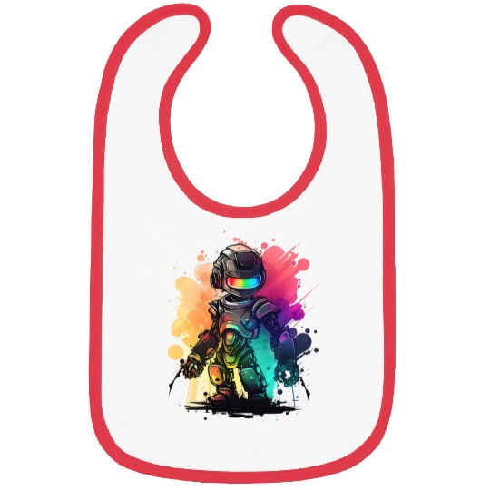 Retro Robot Cute Robotic Engineer Technology Bibs
