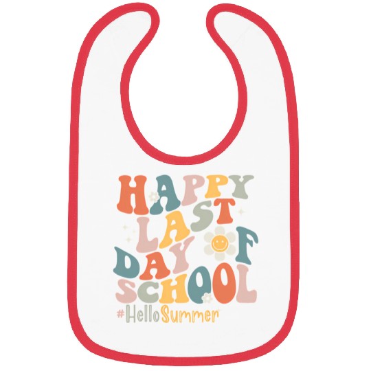 Groovy Happy Last Day Of School Teacher Student Bibs