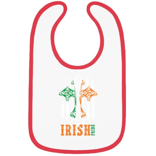 Irish American Flag Celtic Cross Bibs