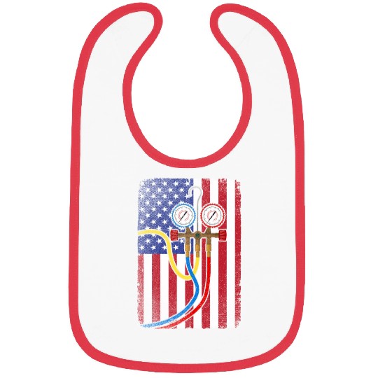 Patriotic HVAC Technician American Flag HVAC Tech Bibs