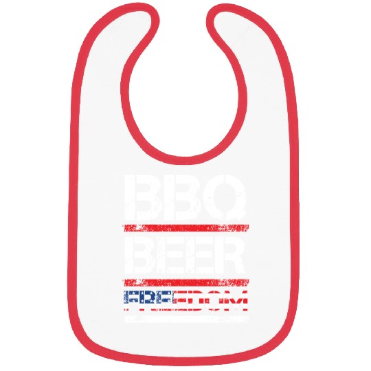 BBQ Beer Freedom Independence Day USA Party Fan Bibs