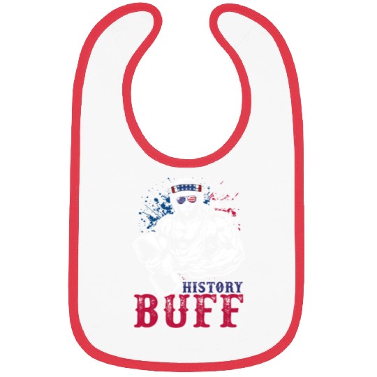 History Buff Independence Day Lincoln Patriot USA Bibs