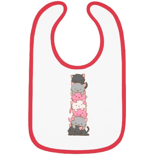 Demigirl Pride Kawaii Cat Bibs