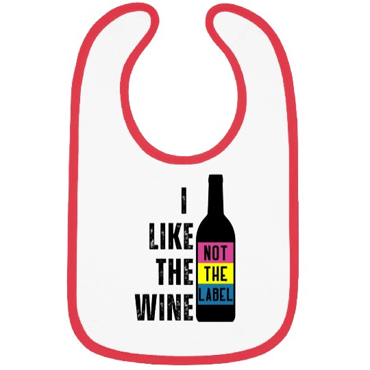 Rainbow I Like The Wine Not The Label LGBTQ Pride Bibs