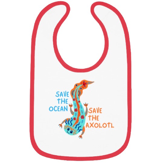 Save The Ocean Save The Axolotl Bibs