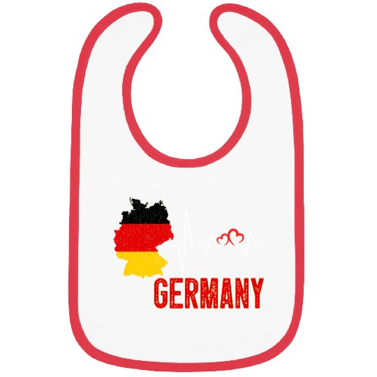 Germany Flag Map Heartbeat For German Pride Bibs
