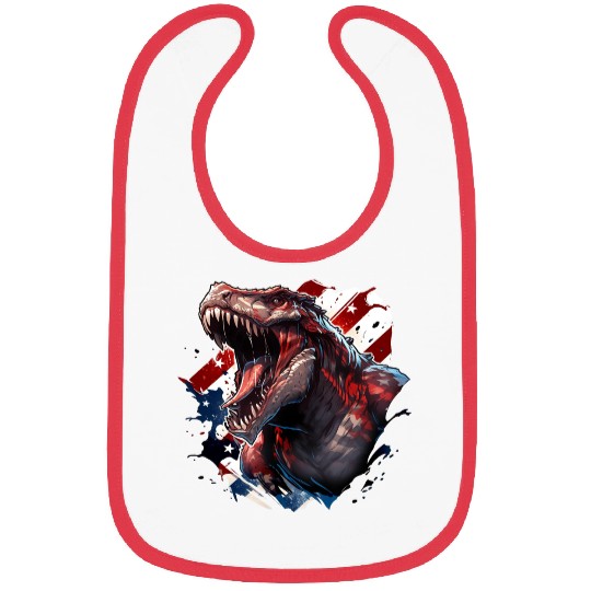 Dinosaur Independence Day2 Bibs