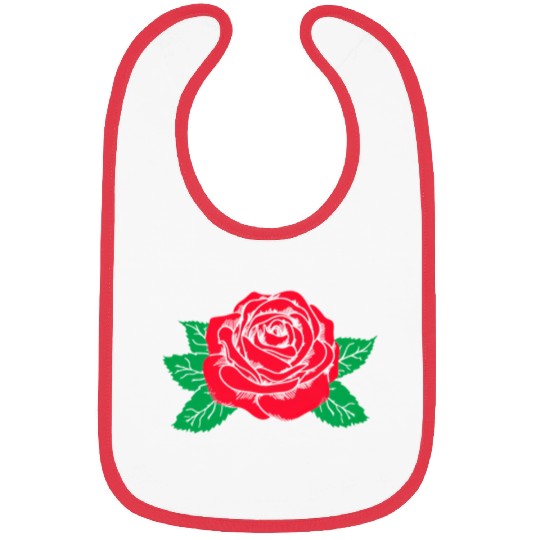 Red Rose Flower Aesthetic Soft Grunge Punk E Bibs