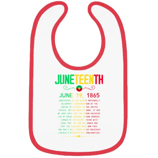 Juneteenth 1865 Juneteenth African American June 1 Bibs