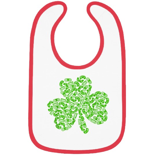 Gamer Game Shamrock St Patric Day Irish Bibs