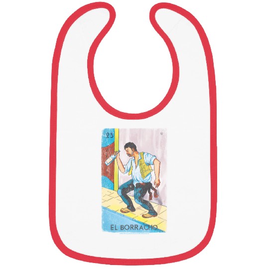 Loteria El Borracho Colorful Tarot Card Bibs