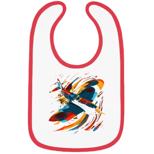 Spitfire Airplane Pilot Aviator Military Warbirds Bibs