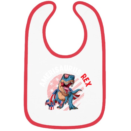 Amerisaurus Rex Independence Day USA Party Bibs