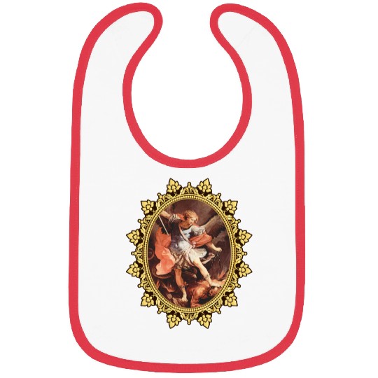 St. Michael the Archangel Icon Dragon Catholic Ang Bibs