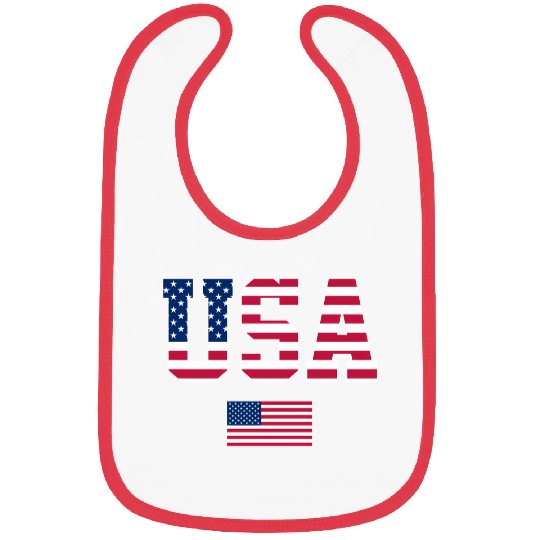 Usa Us Flag Patriotic 4Th Of July America Bibs