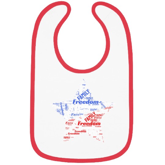 Faith Freedom Family Embrace Patriotic Unity USA Bibs