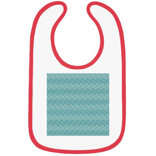 Retro Teal Pattern Bibs