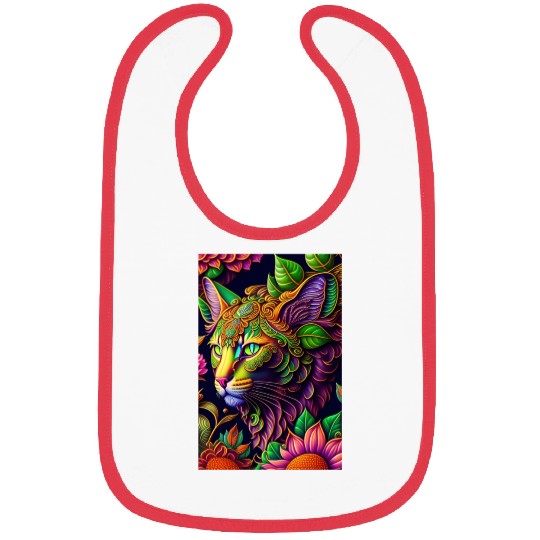 AI cat design Bibs