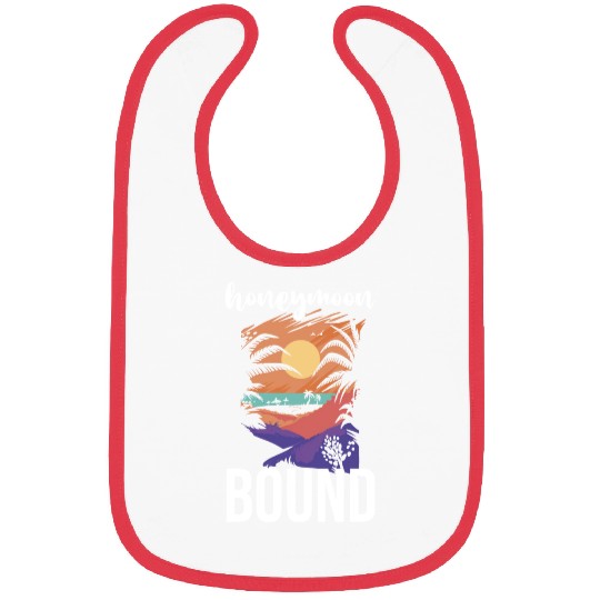 Bride Groom Vacation Newlywed Couple Honeymoon Bibs