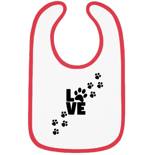 Paws I Love My Dog Bibs