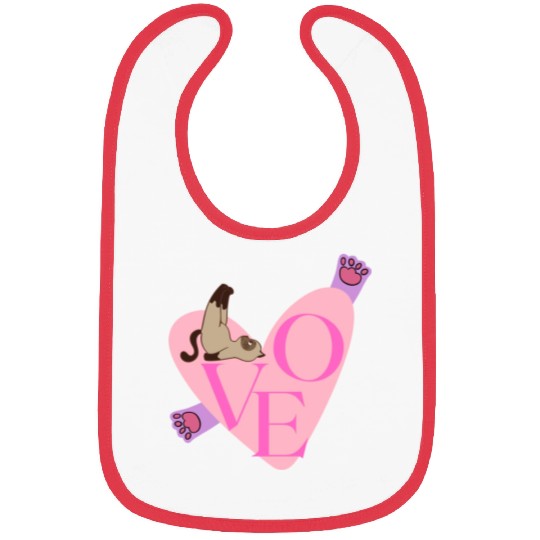 Love Cat nostalgia Bibs